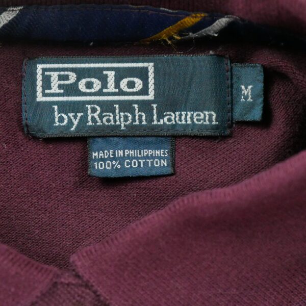 Polo manches longues homme bordeaux Polo Ralph Lauren Col Polo