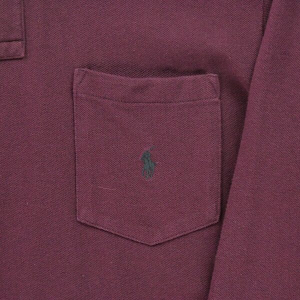 Polo manches longues homme bordeaux Polo Ralph Lauren Col Polo