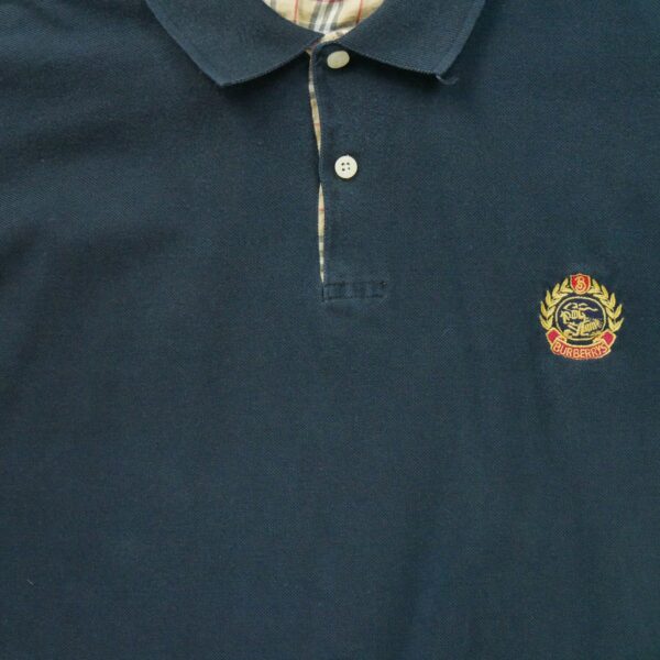 Polo manches longues homme marine Burberry Col Polo