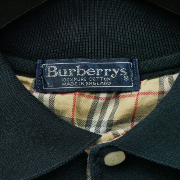Polo manches longues homme marine Burberry Col Polo