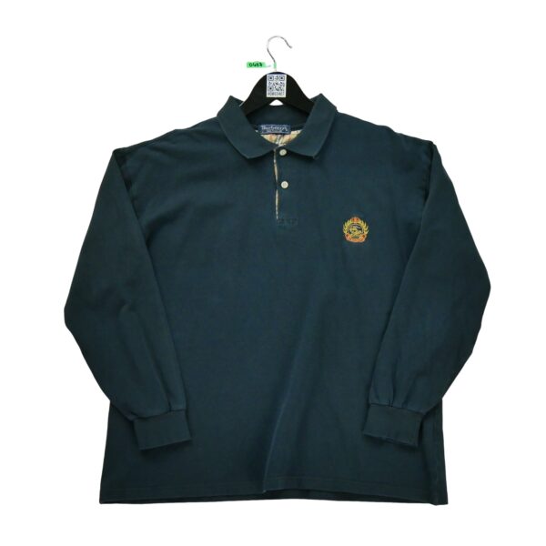 Polo manches longues homme marine Burberry Col Polo