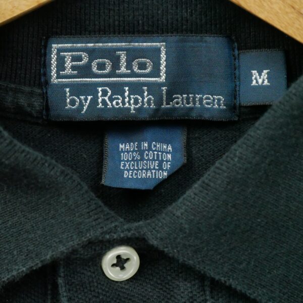 Polo manches longues homme noir Polo Ralph Lauren Col Polo