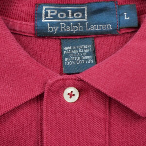 Polo manches longues homme rouge Polo Ralph Lauren Col Polo