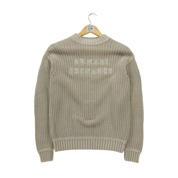 Pull femme manches longues beige Armani Exchange Col Rond