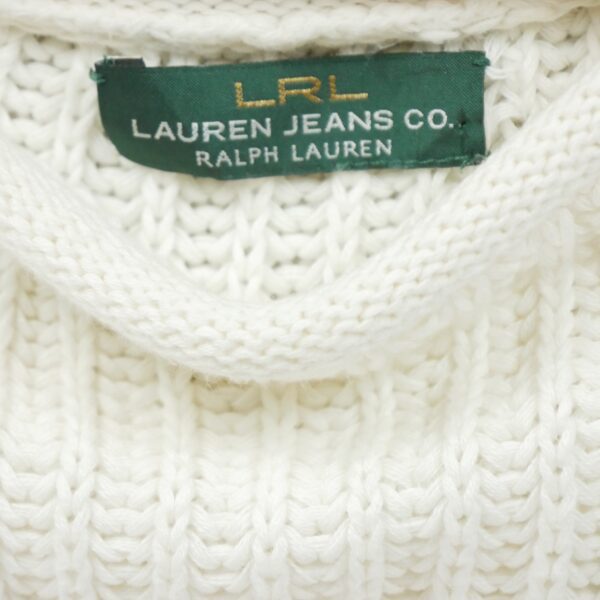 Pull femme manches longues blanc Polo Ralph Lauren Col Rond