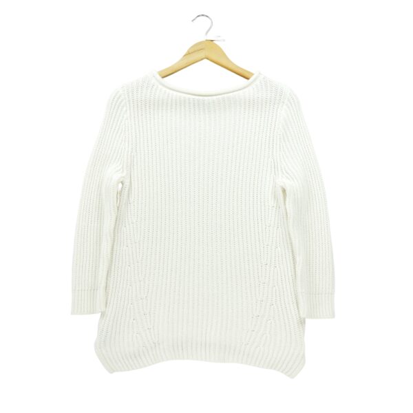 Pull femme manches longues blanc Polo Ralph Lauren Col Rond