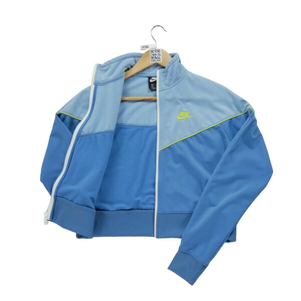 Pull femme manches longues bleu Nike Col Montant