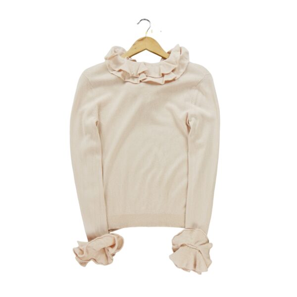 Pull femme manches longues rose Polo Ralph Lauren Col V