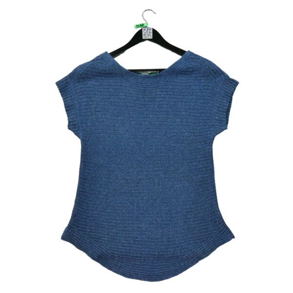 Pull femme sans manches bleu Polo Ralph Lauren Motif chine Col Rond