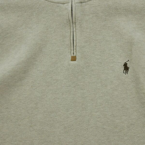 Pull homme manches longues beige Polo Ralph Lauren Col Montant