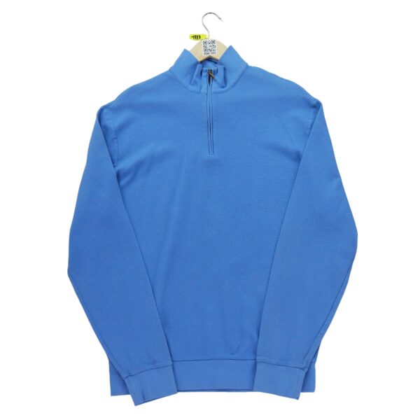 Pull homme manches longues bleu clair Polo Ralph Lauren Col Montant