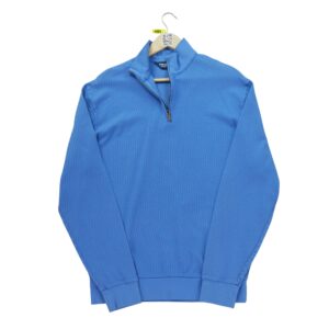 Pull homme manches longues bleu clair Polo Ralph Lauren Col Montant