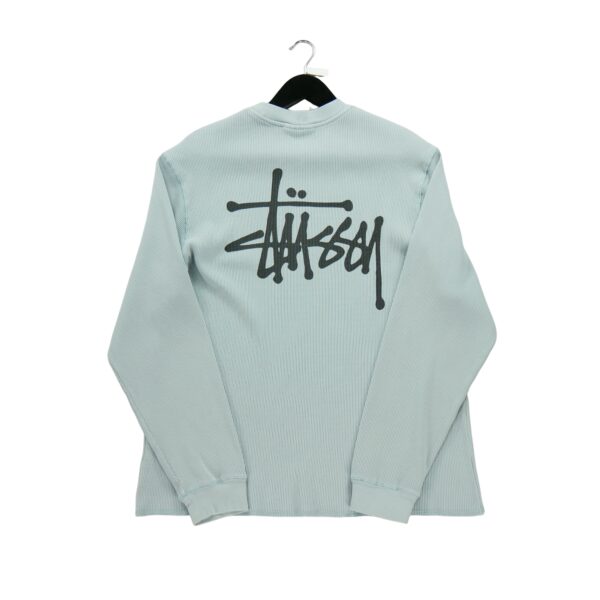 Pull homme manches longues bleu clair Stussy Col Rond