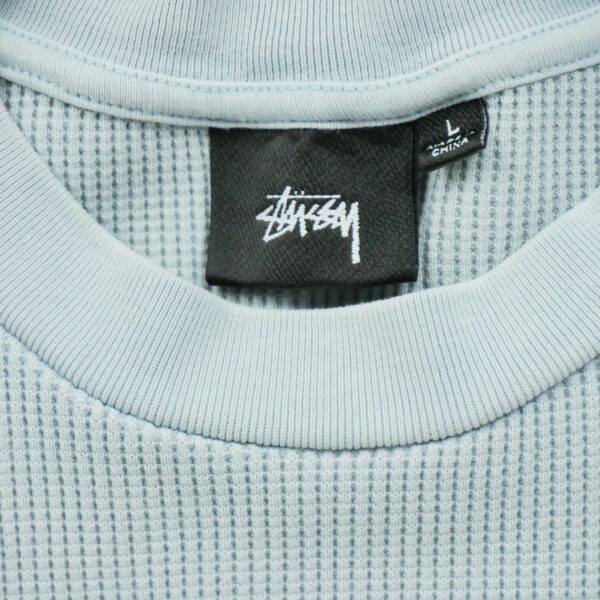 Pull homme manches longues bleu clair Stussy Col Rond