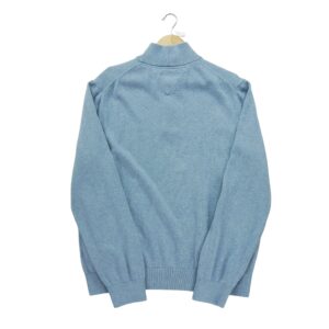 Pull homme manches longues bleu clair Tommy Hilfiger Col Montant