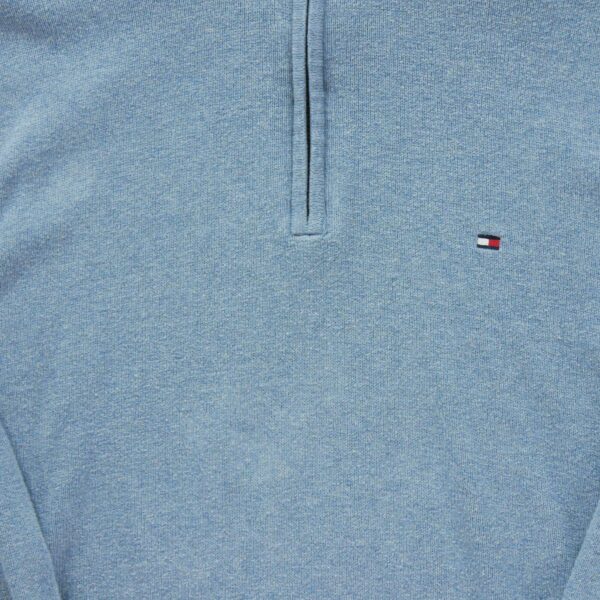 Pull homme manches longues bleu clair Tommy Hilfiger Col Montant
