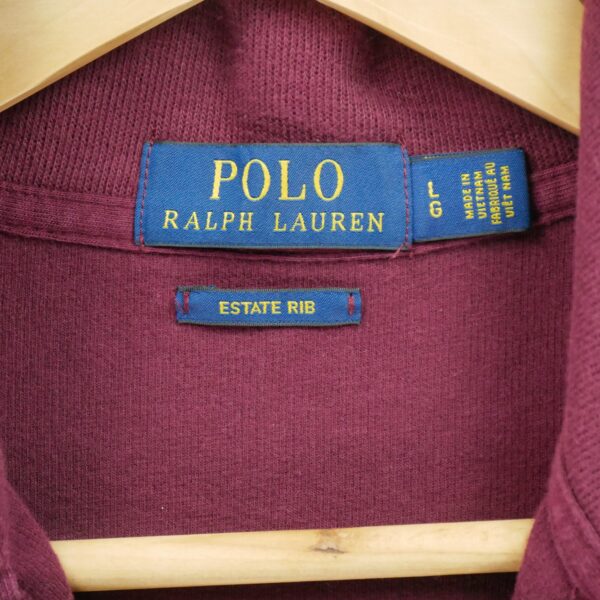 Pull homme manches longues bordeaux Polo Ralph Lauren Col Montant