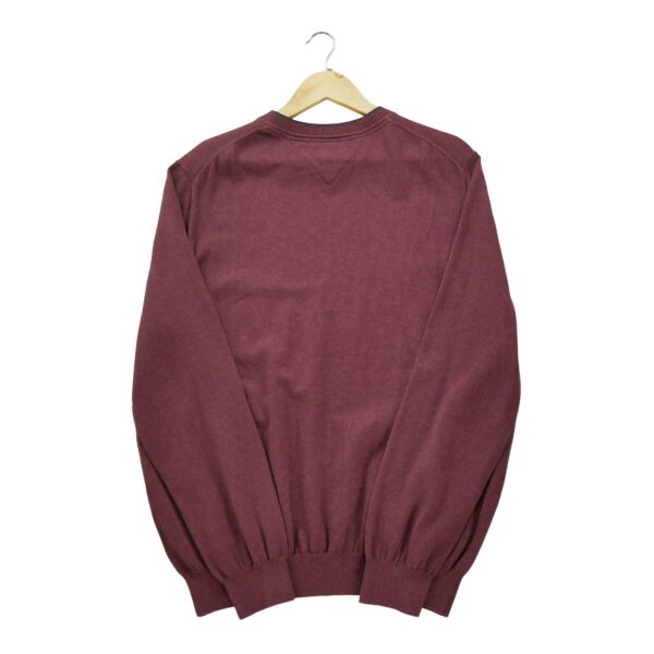 Pull homme manches longues bordeaux Tommy Hilfiger Col Rond