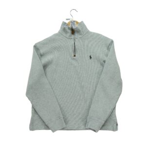 Pull homme manches longues gris Polo Ralph Lauren Col Montant