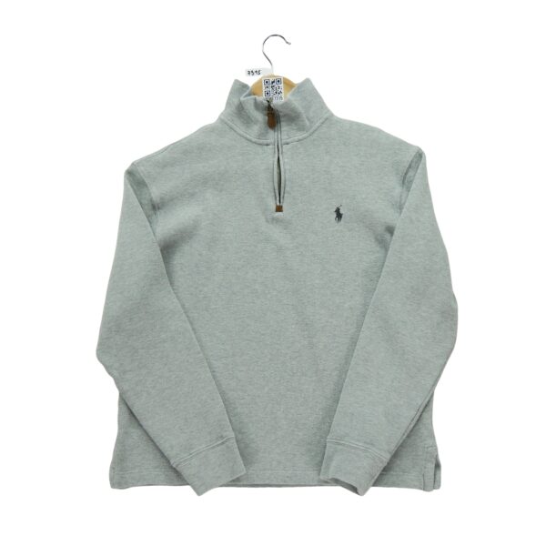 Pull homme manches longues gris Polo Ralph Lauren Col Montant