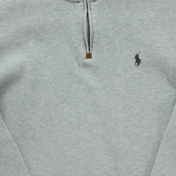 Pull homme manches longues gris Polo Ralph Lauren Col Montant