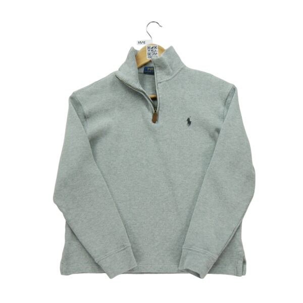 Pull homme manches longues gris Polo Ralph Lauren Col Montant