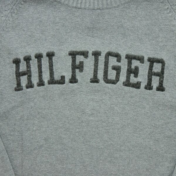 Pull homme manches longues gris Tommy Hilfiger Col Rond