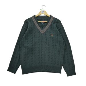 Pull homme manches longues gris Tommy Hilfiger Col V