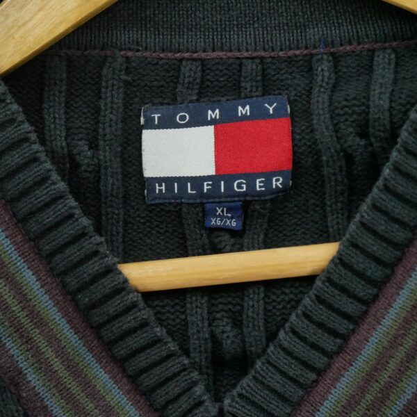 Pull homme manches longues gris Tommy Hilfiger Col V