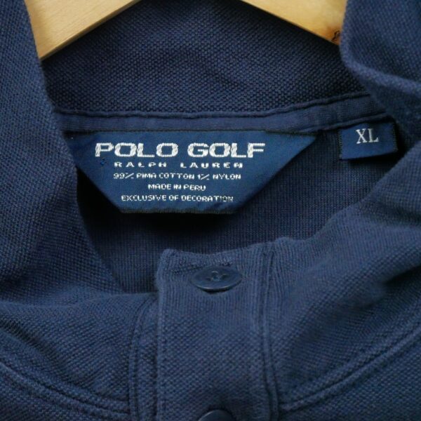 Pull homme manches longues marine Polo Ralph Lauren Col Montant