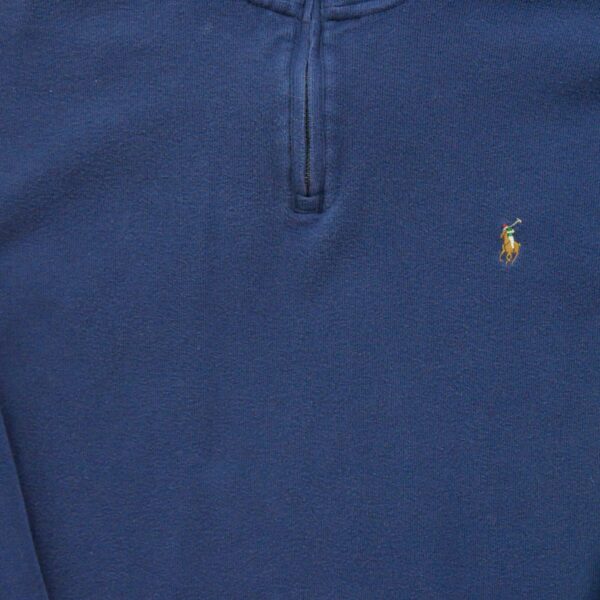 Pull homme manches longues marine Polo Ralph Lauren Col Montant
