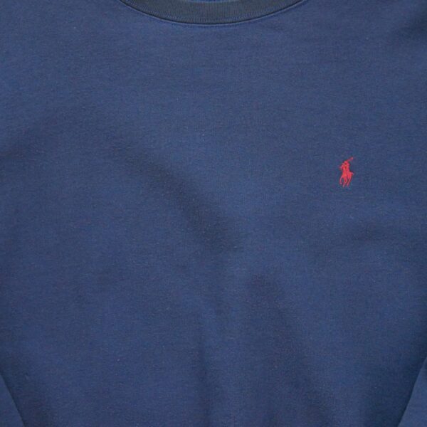 Pull homme manches longues marine Polo Ralph Lauren Col Rond