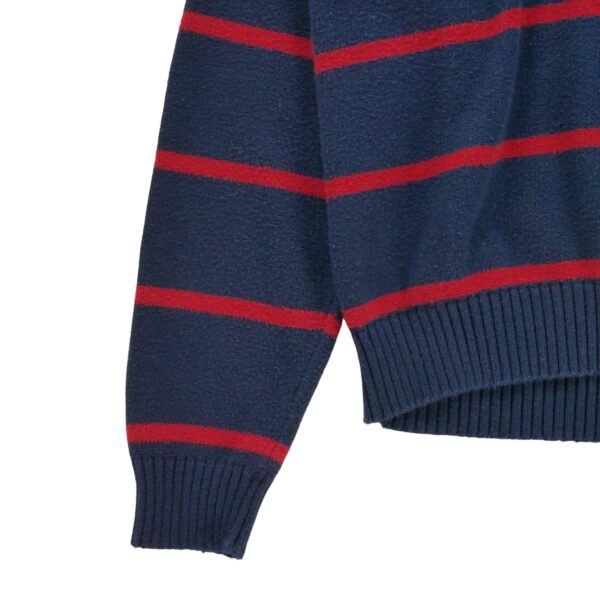 Pull homme manches longues marine Polo Ralph Lauren Motif a rayures Col Montant