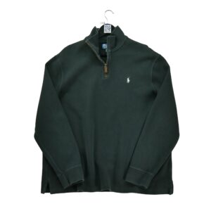 Pull homme manches longues noir Polo Ralph Lauren Col Montant
