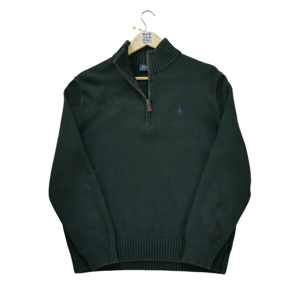 Pull homme manches longues noir Polo Ralph Lauren Col Montant