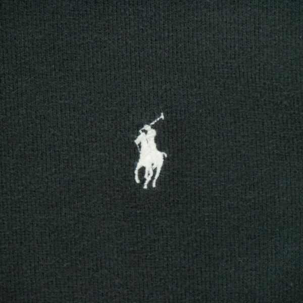 Pull homme manches longues noir Polo Ralph Lauren Col Montant