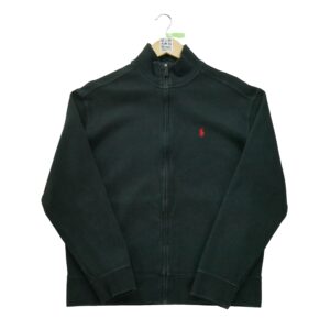 Pull homme manches longues noir Polo Ralph Lauren Col Montant