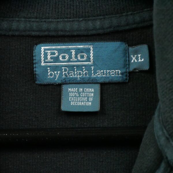 Pull homme manches longues noir Polo Ralph Lauren Col Montant