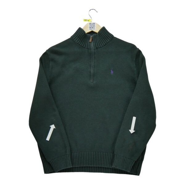 Pull homme manches longues noir Polo Ralph Lauren Col Montant