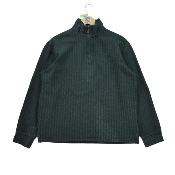 Pull homme manches longues noir Polo Ralph Lauren Motif a rayures Col Montant