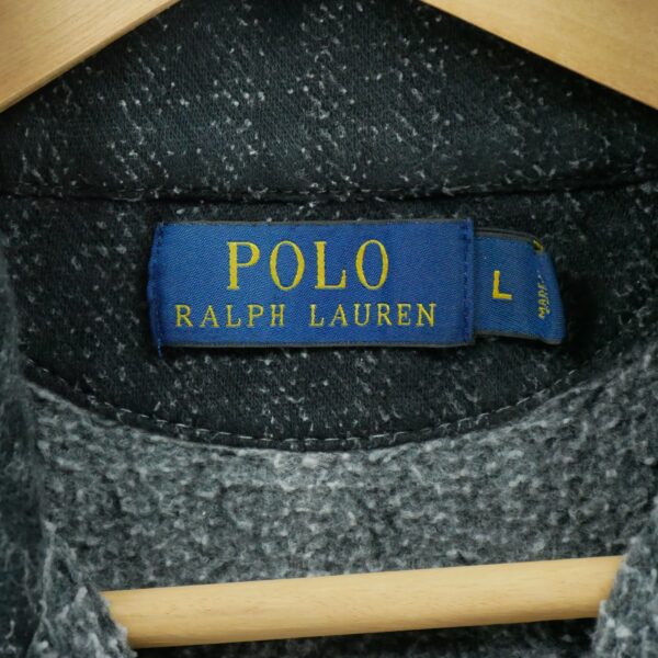 Pull homme manches longues noir Polo Ralph Lauren Motif a rayures Col Montant