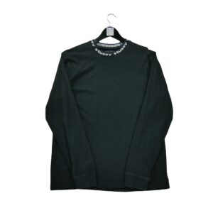 Pull homme manches longues noir Stussy Col Rond