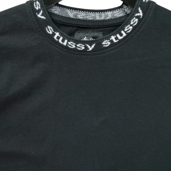 Pull homme manches longues noir Stussy Col Rond