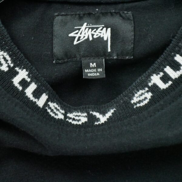 Pull homme manches longues noir Stussy Col Rond