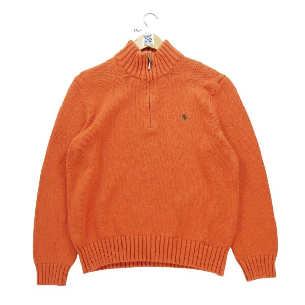 Pull homme manches longues orange Polo Ralph Lauren Col Montant