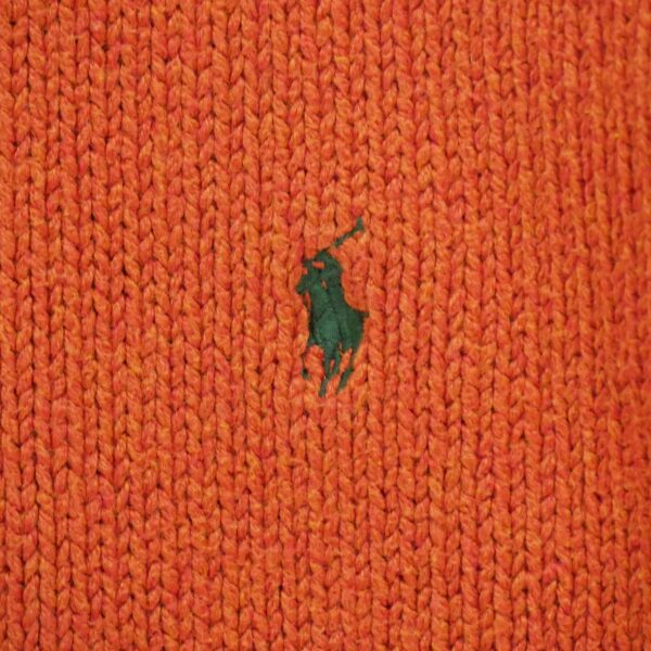 Pull homme manches longues orange Polo Ralph Lauren Col Montant