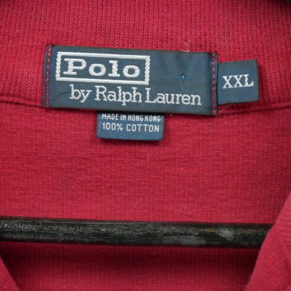 Pull homme manches longues rouge Polo Ralph Lauren Col Montant