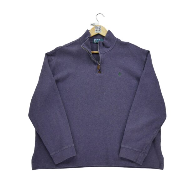 Pull homme manches longues violet Polo Ralph Lauren Motif chine Col Montant