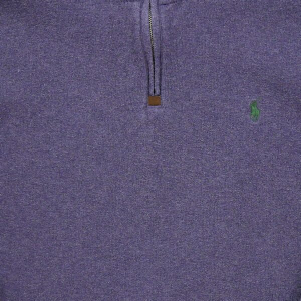 Pull homme manches longues violet Polo Ralph Lauren Motif chine Col Montant