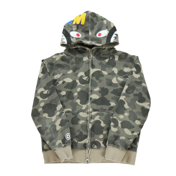 Sweat a capuche enfant manches longues camouflage A Bathing Ape Bape Motif a motifs Col Rond
